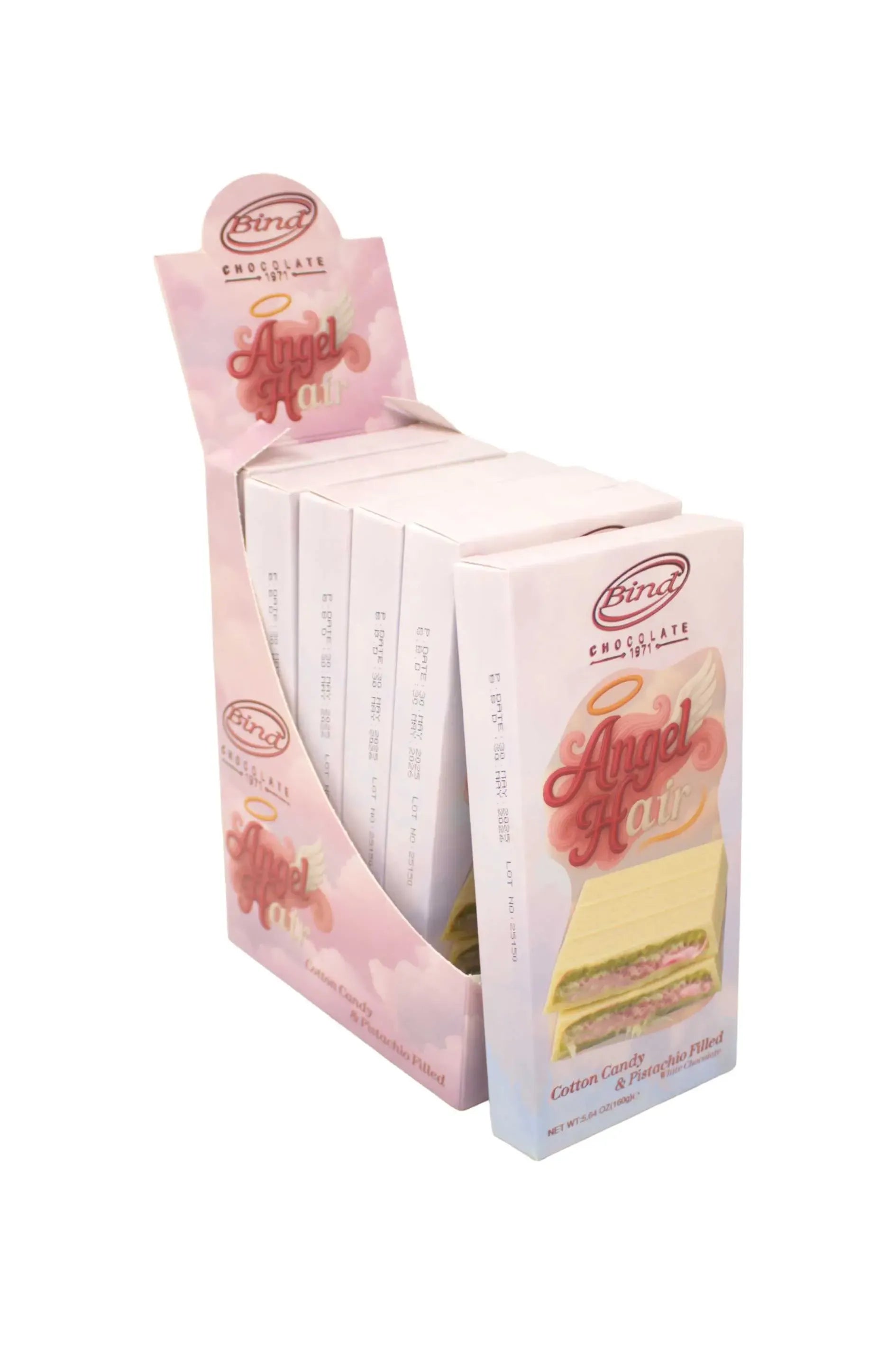 BIND - Angel Hair WHITE Chocolate - Cotton Candy & Pistachio Filled - 160g