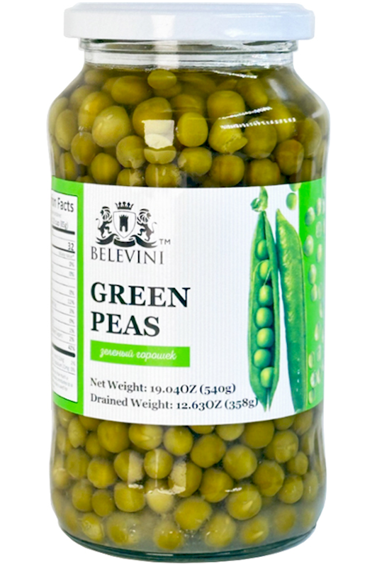 Green Garden Peas - BELEVINI - 540g