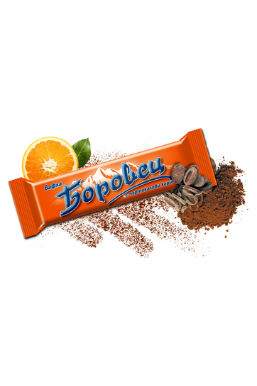 Classic Wafer BOROVETS with chocolate glaze and Orange Peels