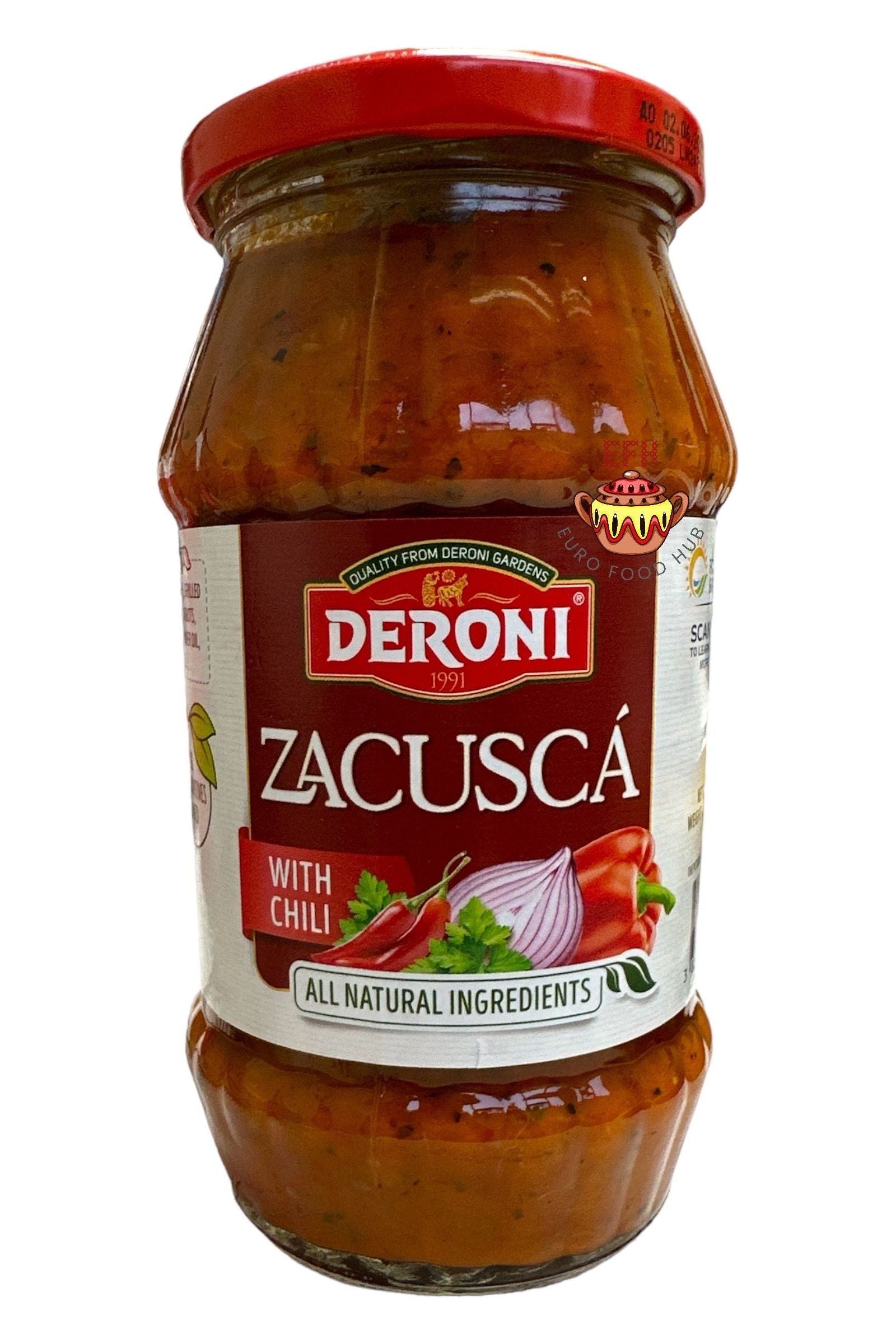 SPICY Deroni Homemade Zacusca with Roasted Peppers with Chili- 500g