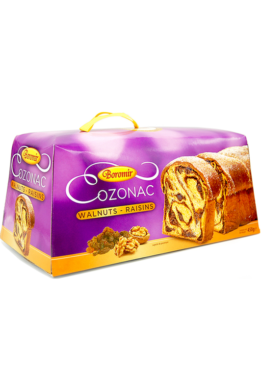 Boromir COZONAC Sweet Bread with Walnut & Raisins Cream - BOXED
