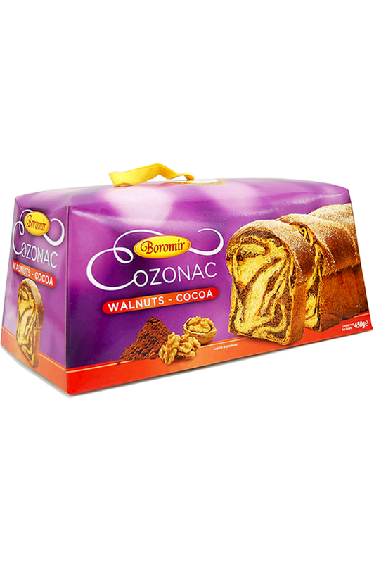 Boromir COZONAC Sweet Bread with Walnut & Cocoa Cream - BOXED