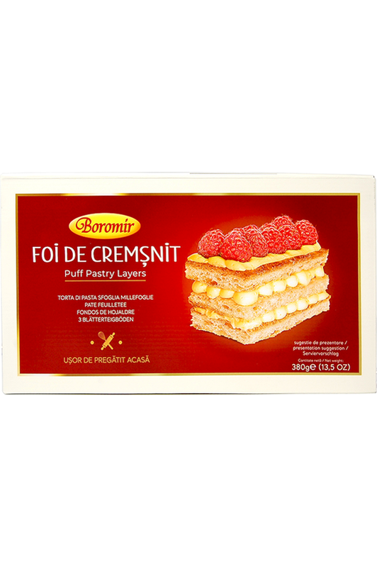 Puff Pastry Sheets - BOROMIR - Foi de Cremsnit (Napoleon) 380g
