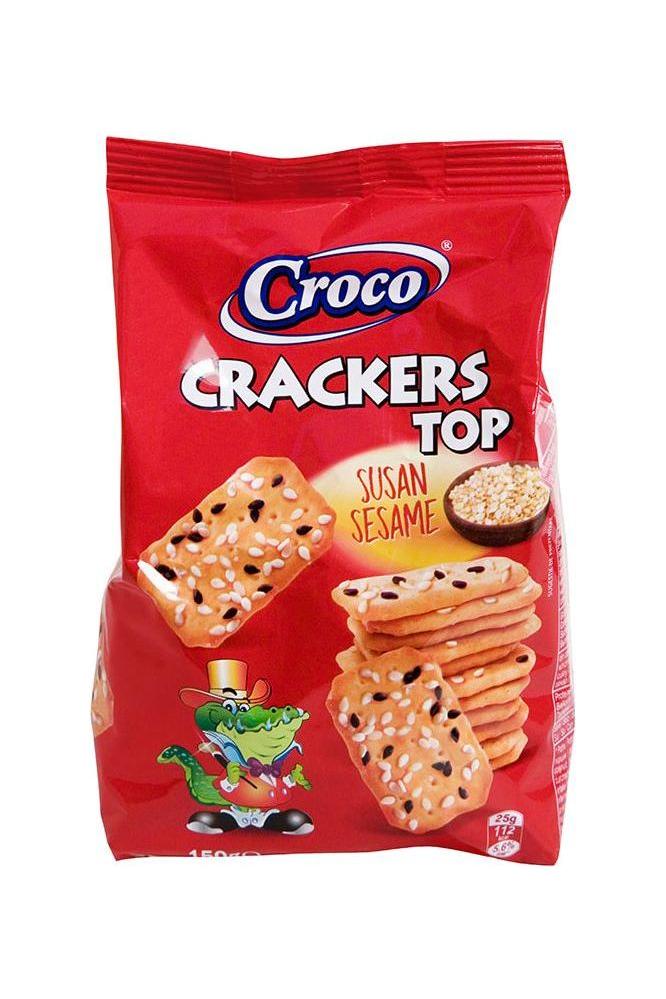 Romanian Salted Crackers CROCO with SESAME TOP - 150g