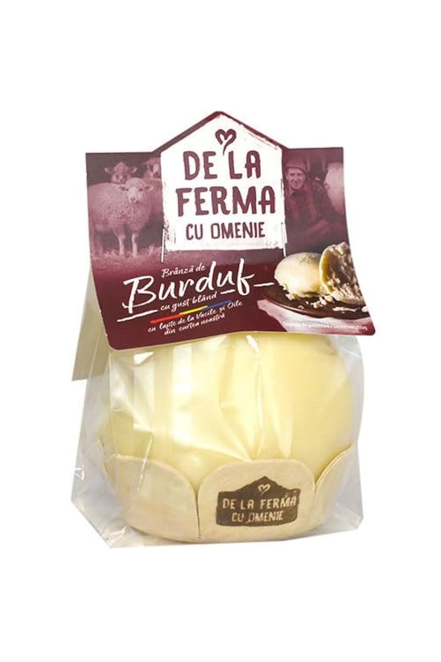 De La FERMA - BRANZA DE BURDUF - Kneaded Cheese with Mild Taste - 350g