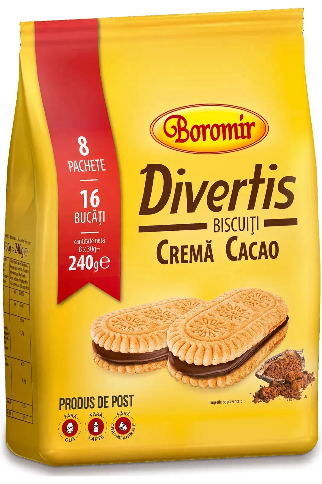 DIVERTIS - Cocoa Cream Cookies by Boromir - 240g