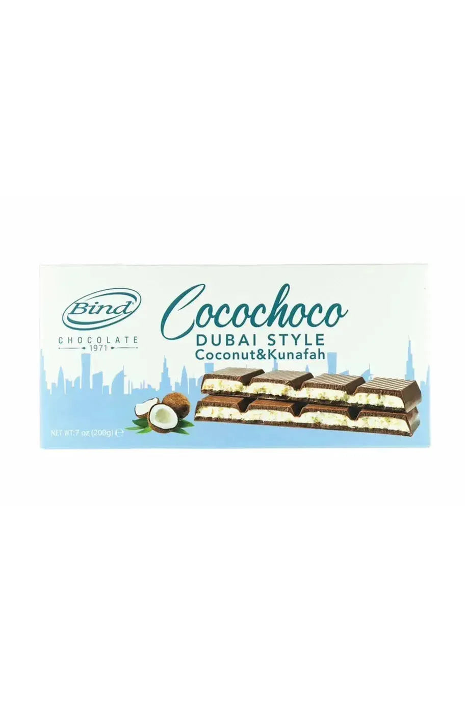 BIND - DUBAI Style Chocolate - COCONUT & KUNAFAH - 200g