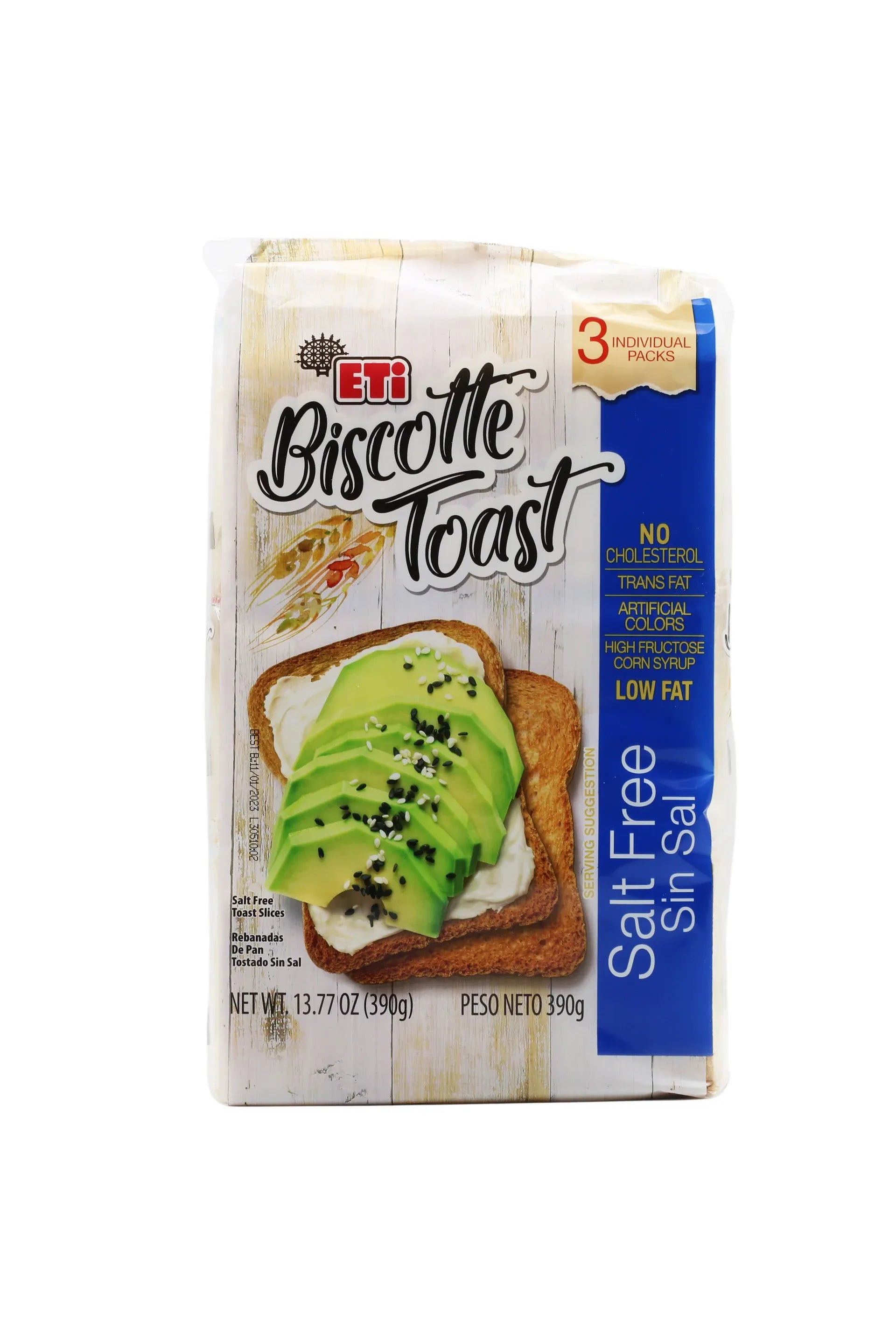 ETi - Biscotte TOAST - SALT FREE - 3 pack - 390g