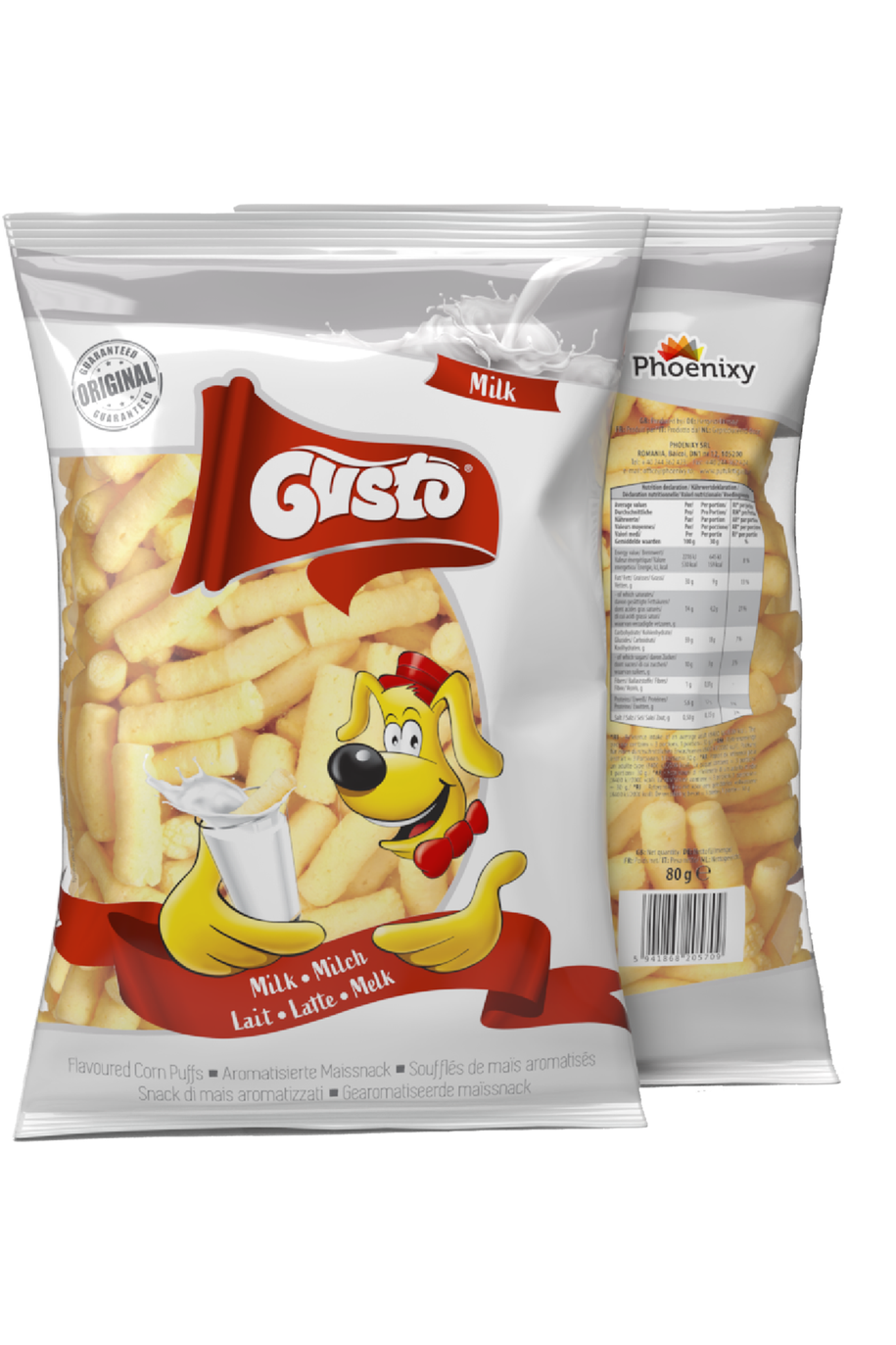 NEW! Romanian Corn Puffs Pufuleti - GUSTO - 80g - MILK Flavor