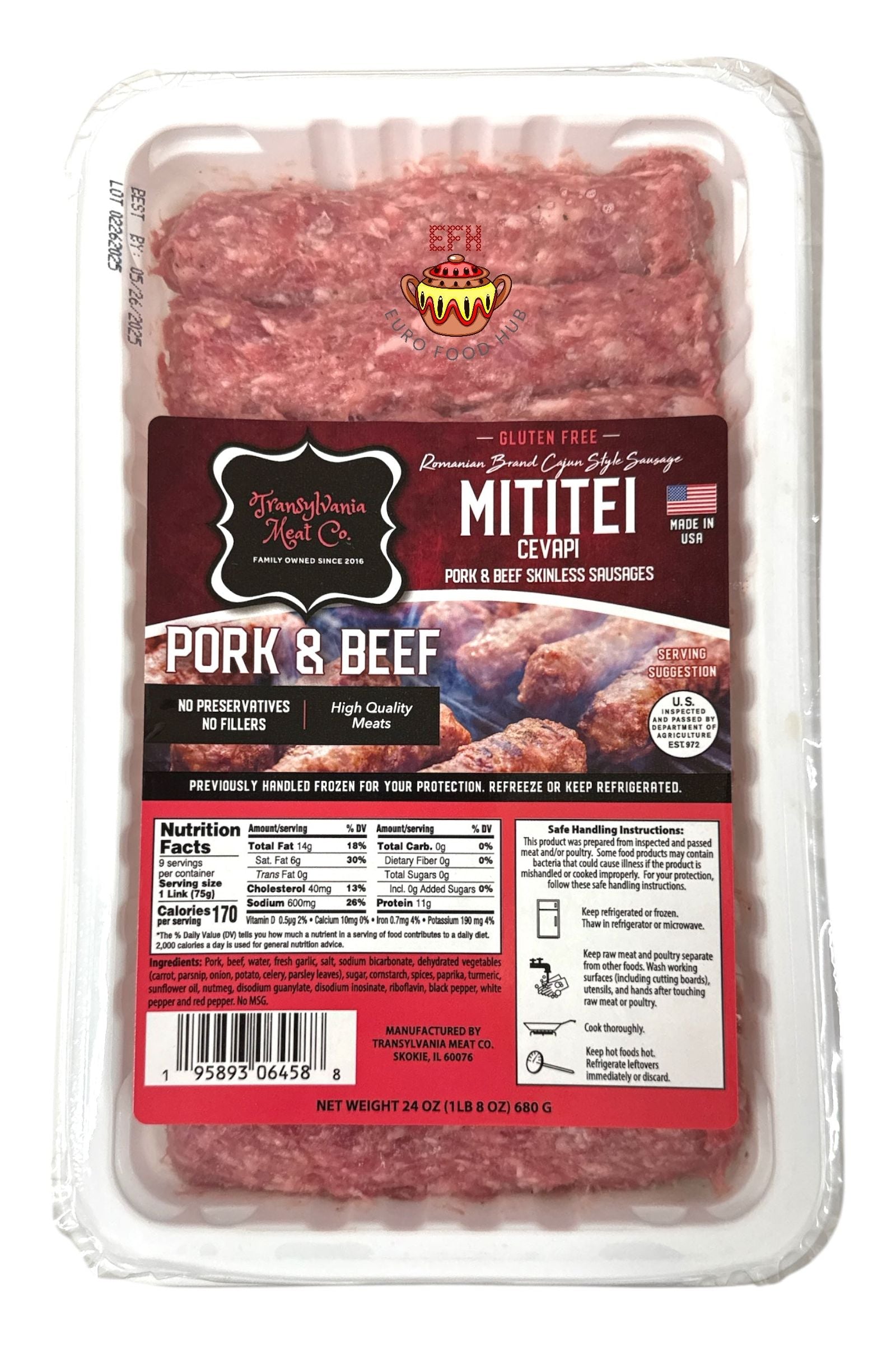 Romanian Sausage MITITEI (MICI) - Pork & Beef - Transylvania Meat Co.