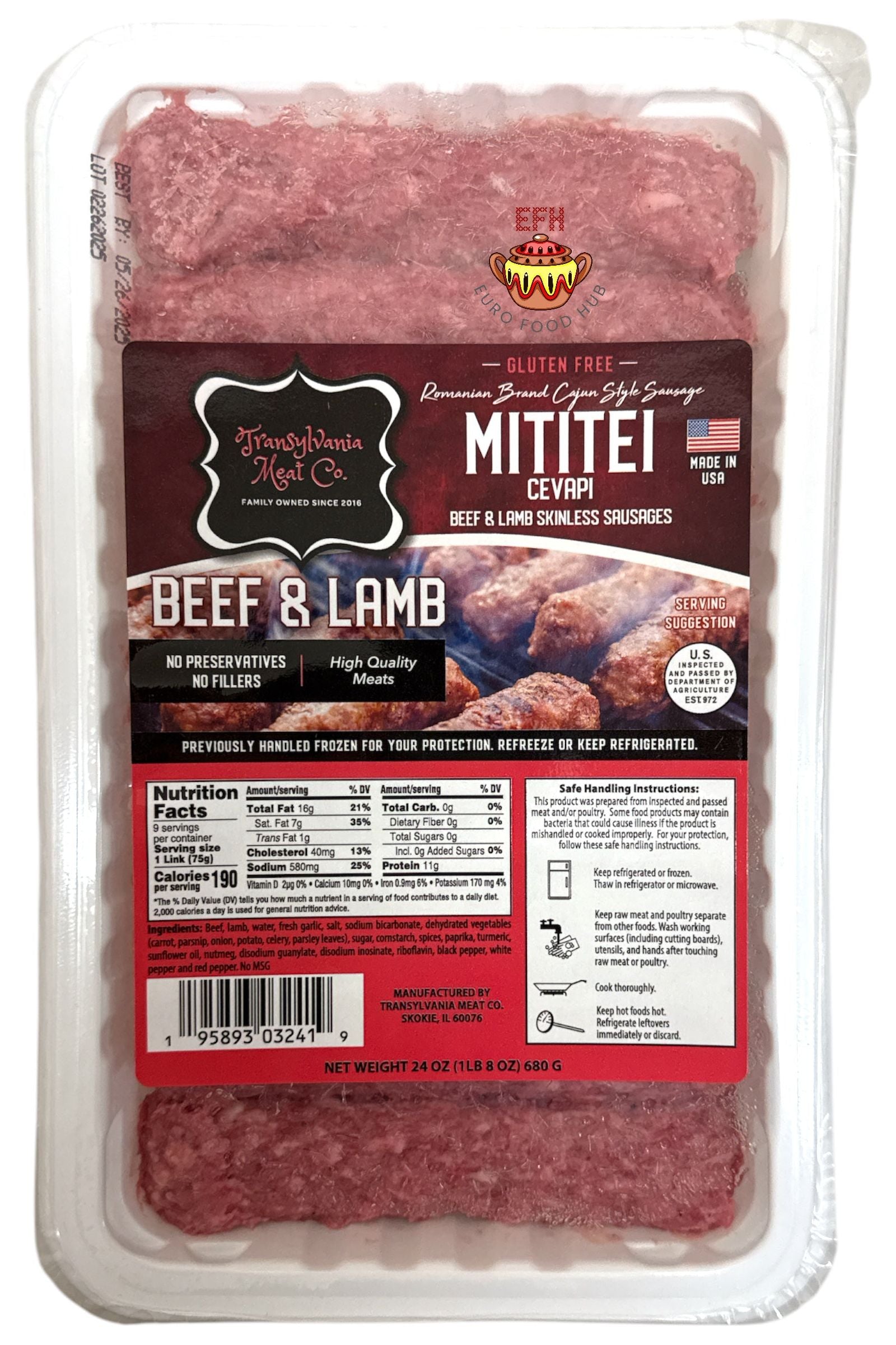 Romanian Sausage MITITEI (MICI) - Beef & Lamb - Transylvania Meat Co.