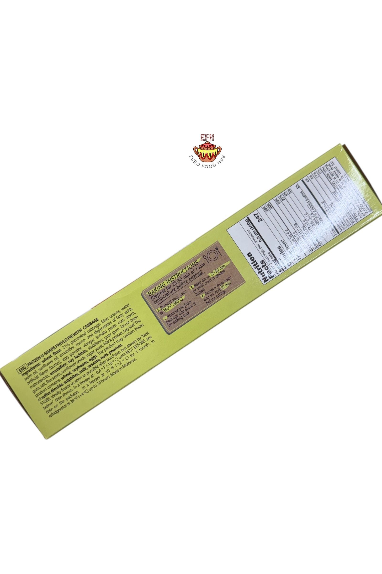 NEW! U-Shape Phyllo Pies with Cabbage -  6pcs