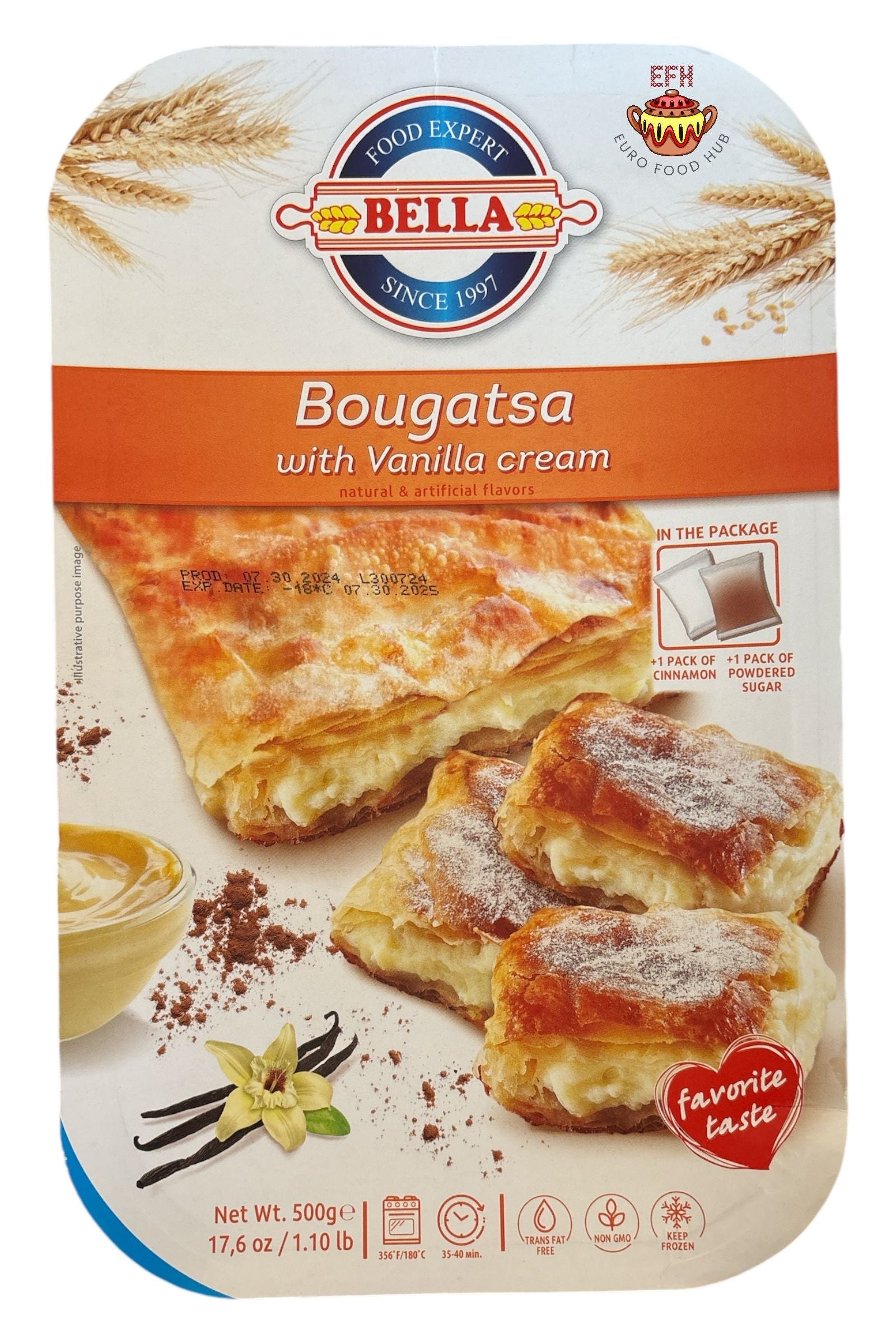 BELLA - Banitsa Bougatsa with VANILLA Cream - 500g