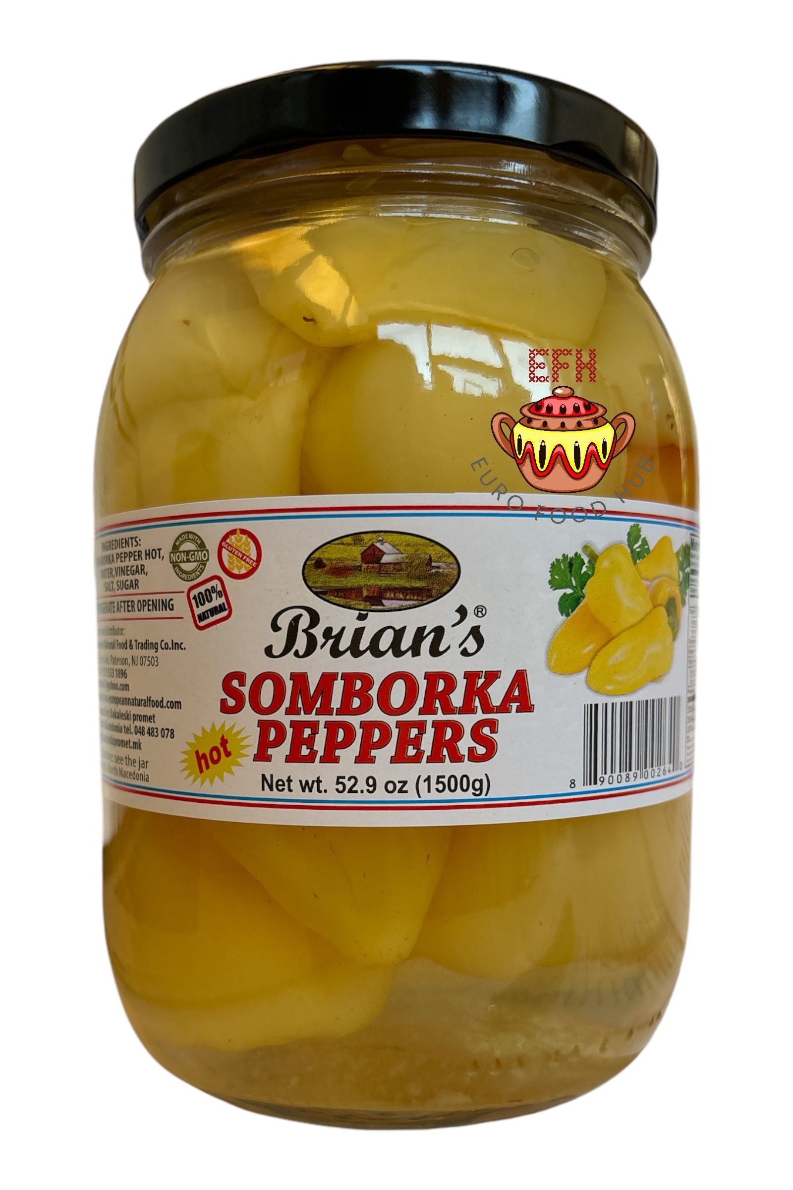 Brian’s European Natural Products - SOMBORKA Peppers HOT - 1500g