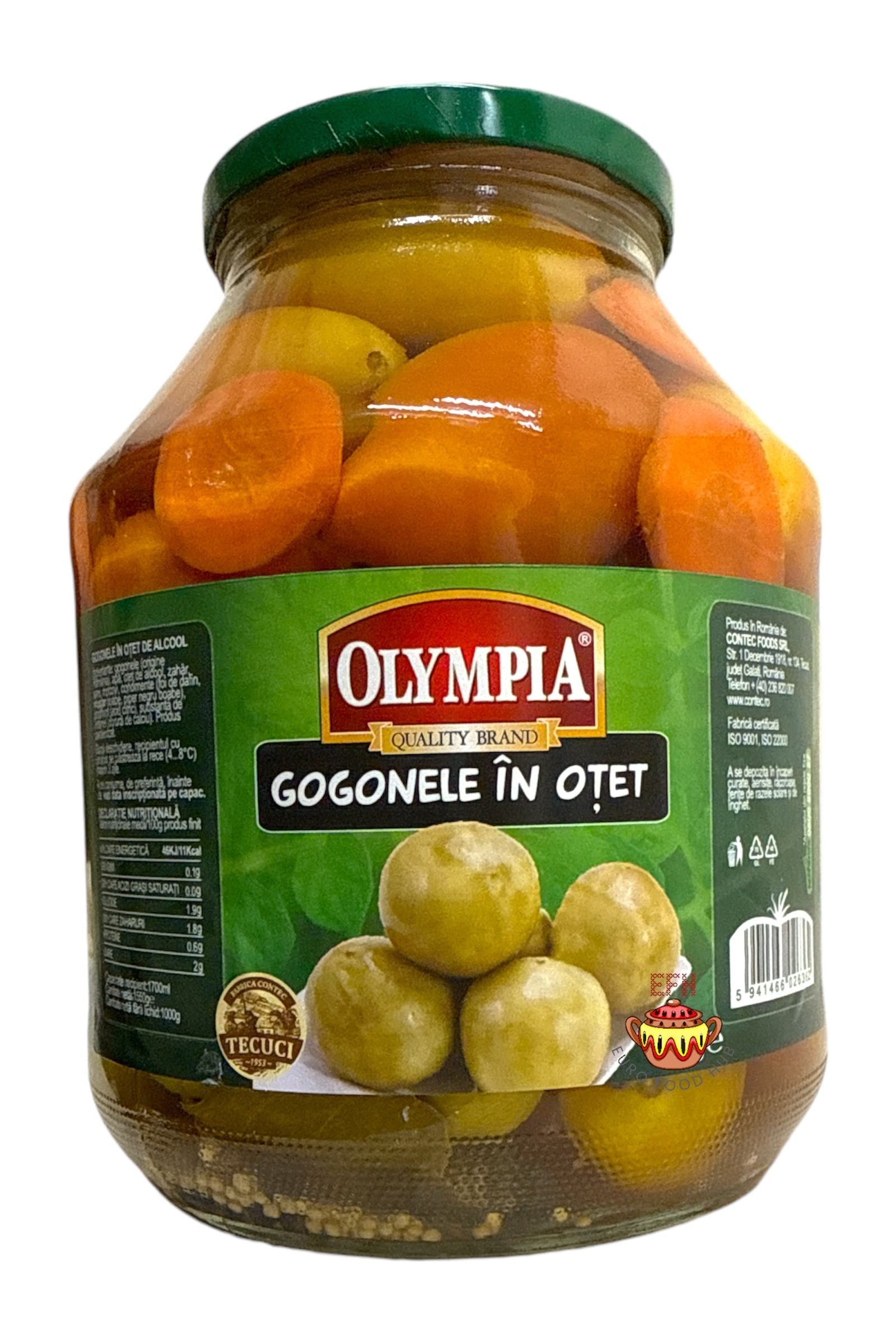 Romanian Green Tomatoes in Vinegar - OLYMPIA - Gogonele in Otet - 1550g