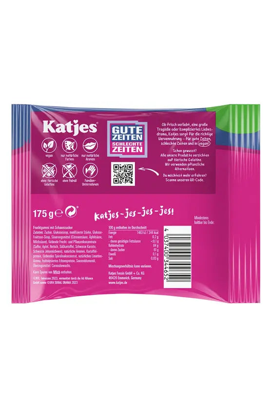Katjes GZSZ - 100% Vegan Gummies Good Times Bad Times - 175g Best by 10.1.2025