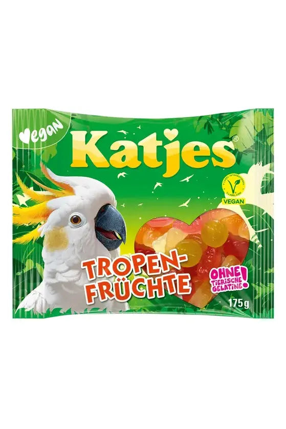 Katjes Tropenfruechte - 100% Vegan TROPICAL FRUIT Gummies - 175g