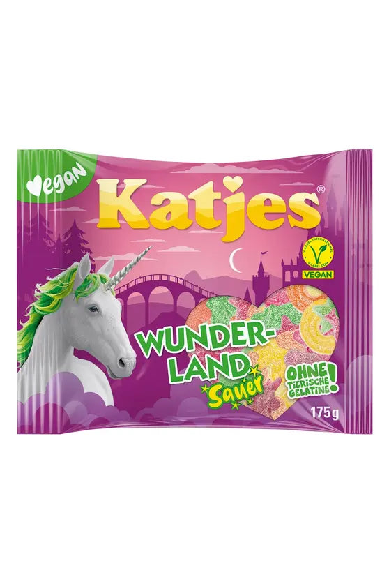 Katjes Wunderland - 100% Vegan Gummies WONDERLAND SOUR Edition - 175g