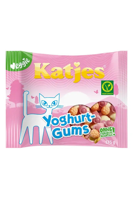 Katjes YOGHURT GUMS - 100% Vegan Yogurt & Fruit Gummies - 175g