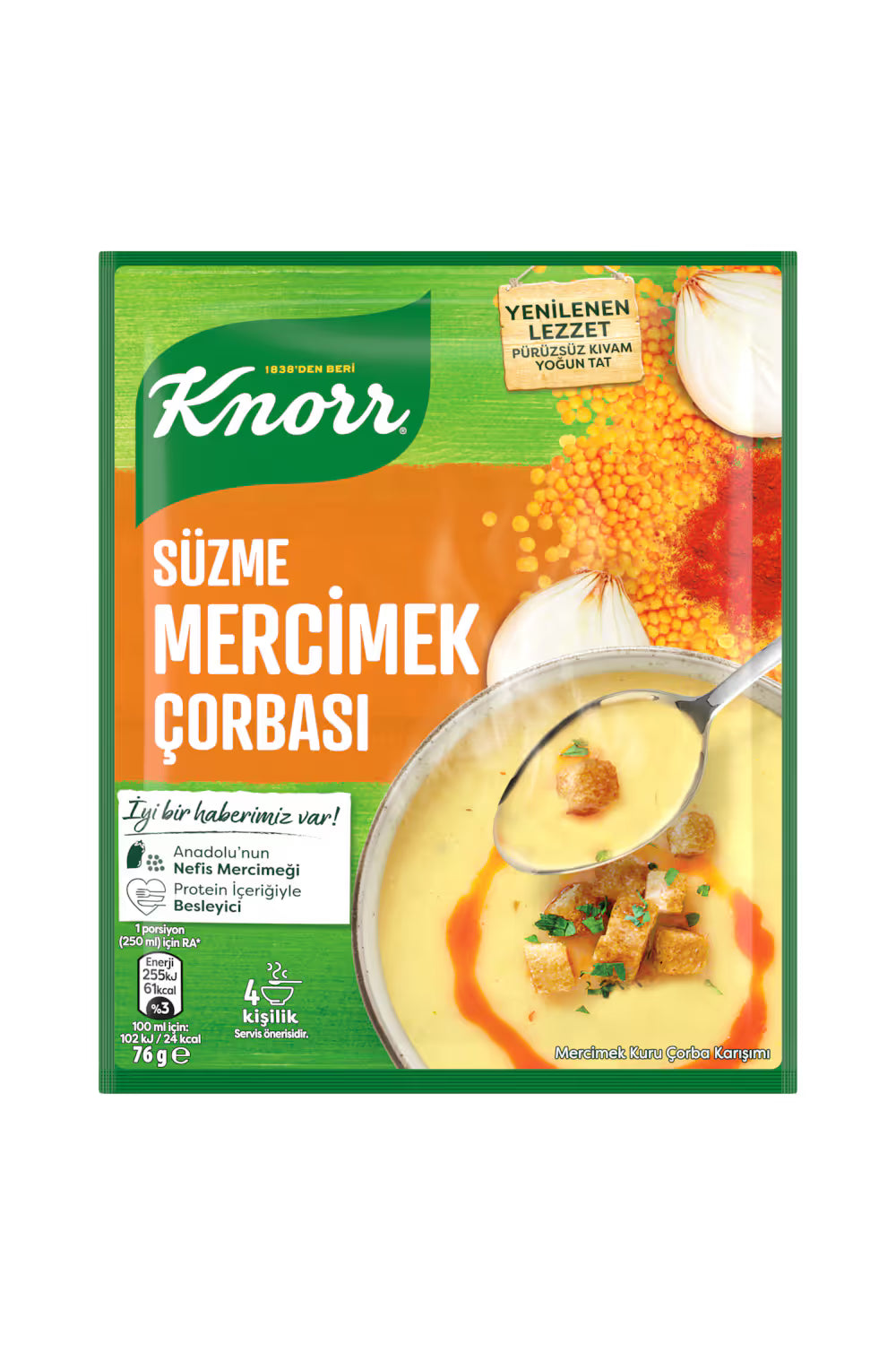 Knorr - Instant LENTIL SOUP - SUZME MERCIMEK CORBASI - 76g