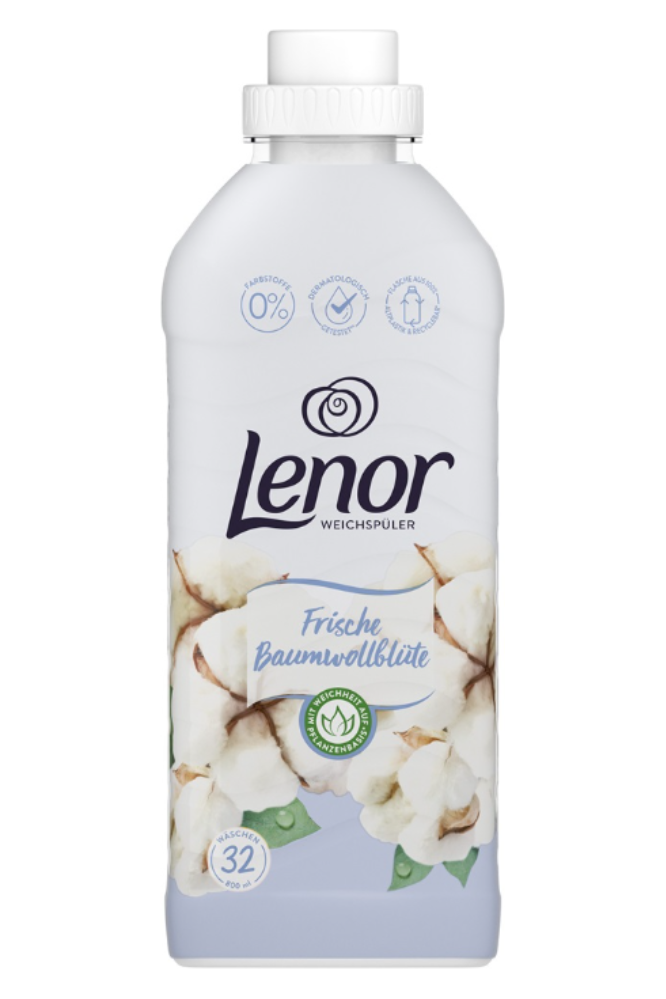 FRESH COTTON BLOSSOM Fabric Softener - LENOR - 800ml / 32 Washes