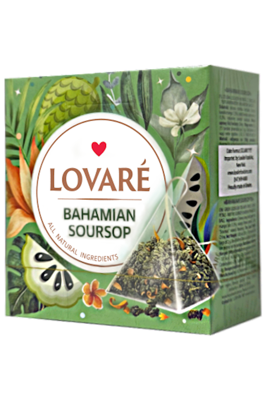 NEW! LOVARE Tea Pyramids - Bahamian Soursop Green Tea