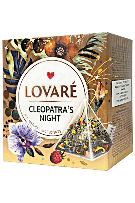 NEW! LOVARE Tea Pyramids - CLEOPATRA'S NIGHT Green Tea