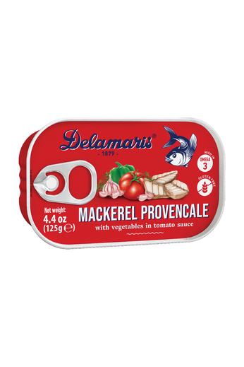 Delamaris - MACKEREL PROVENCALE - with vegetables in tomato sauce - 125g