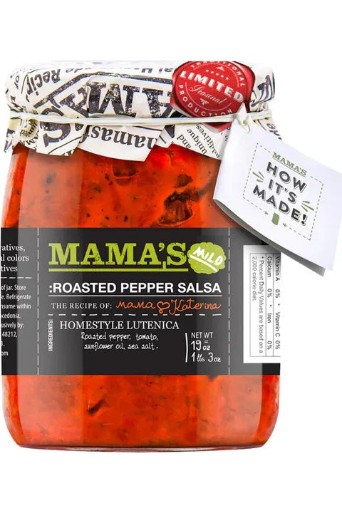 Mama's Roasted Pepper LUTENITSA - 19oz - MILD or HOT