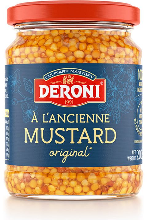 NEW! Old Fashioned Whole Seeds Mustard - DERONI - À'LANCIENNE - 200g