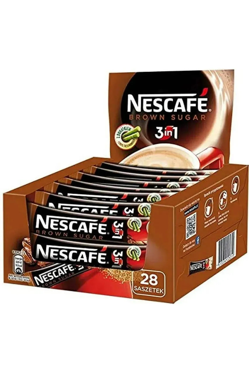Nescafe Instant 3 in 1 Coffee - BROWN SUGAR - Box of 28
