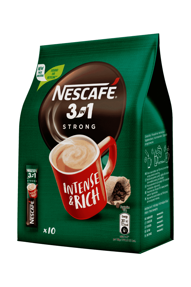 Nescafe Instant 3 in 1 Coffee - STRONG - BAG of 10