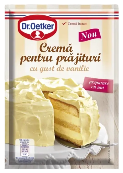 Dr. Oetker Cream for CAKES - Crema Pentru Prajituri - VANILLA 140g
