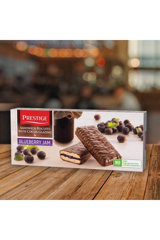 Prestige Sandwich Biscuits with Cocoa Glazing & BLUEBERRY Jam