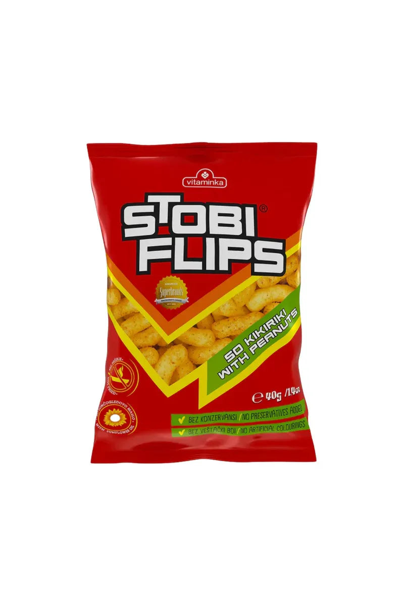 Vitaminka - STOBI FLIPS - Corn Puffs with Peanuts - 40g