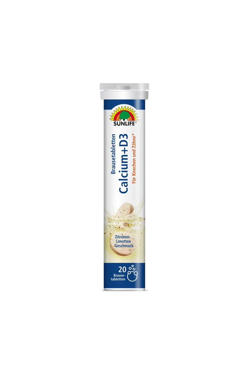 SUNLIFE - Effervescent Tablets - CALCIUM + D3 - Lemon Lime Flavor