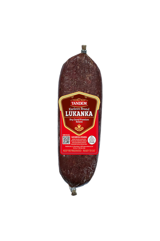 Karlovo Brand Lukanka - Tandem - Dry Cured Premium Salami (Pork/Beef)