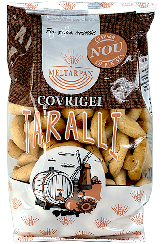 Salted Crackers - Covrigei TARALLI - with SESAME Seeds - 200g - Best by 4.14.2025