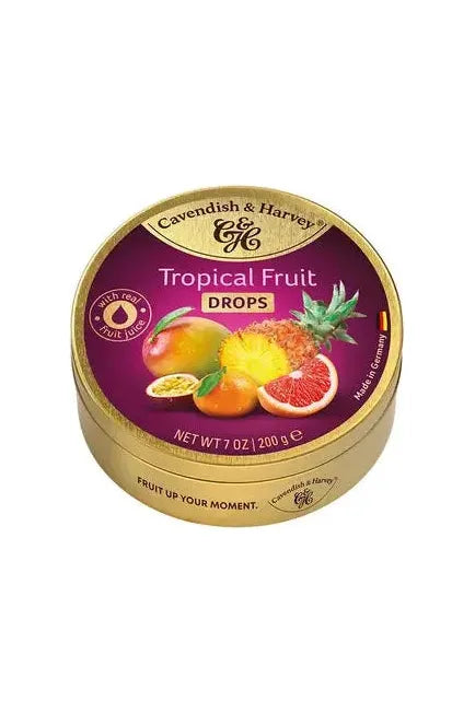Cavendish & Harvey TROPICAL FRUIT Hard Candy Drops - 200g