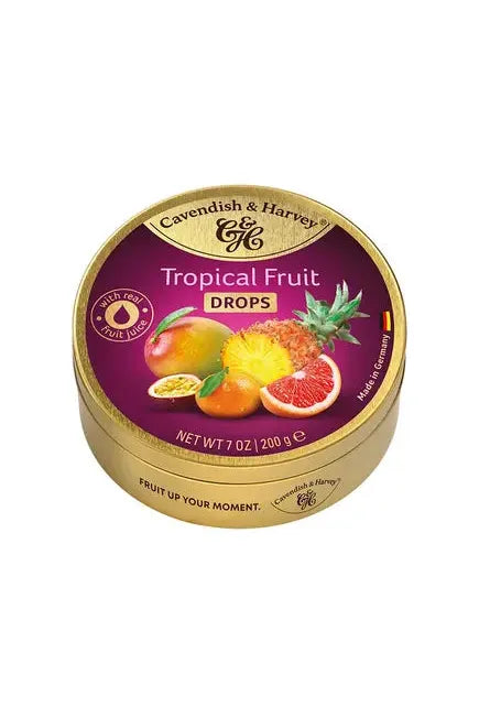 Cavendish & Harvey TROPICAL FRUIT Hard Candy Drops - 200g