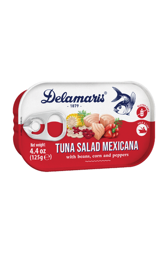 Delamaris - TUNA SALAD MEXICANA - with beans, corn, and peppers - 125g
