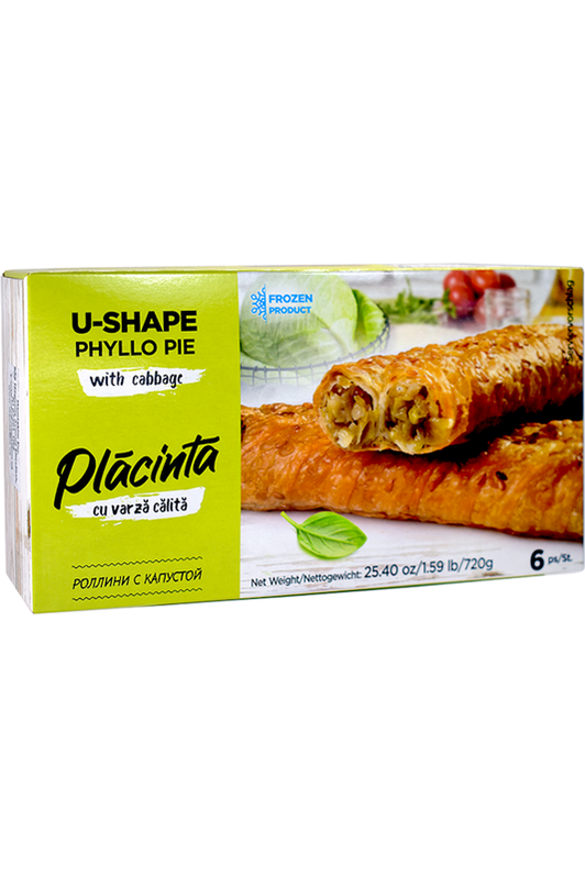 NEW! U-Shape Phyllo Pies with Cabbage - 6pcs