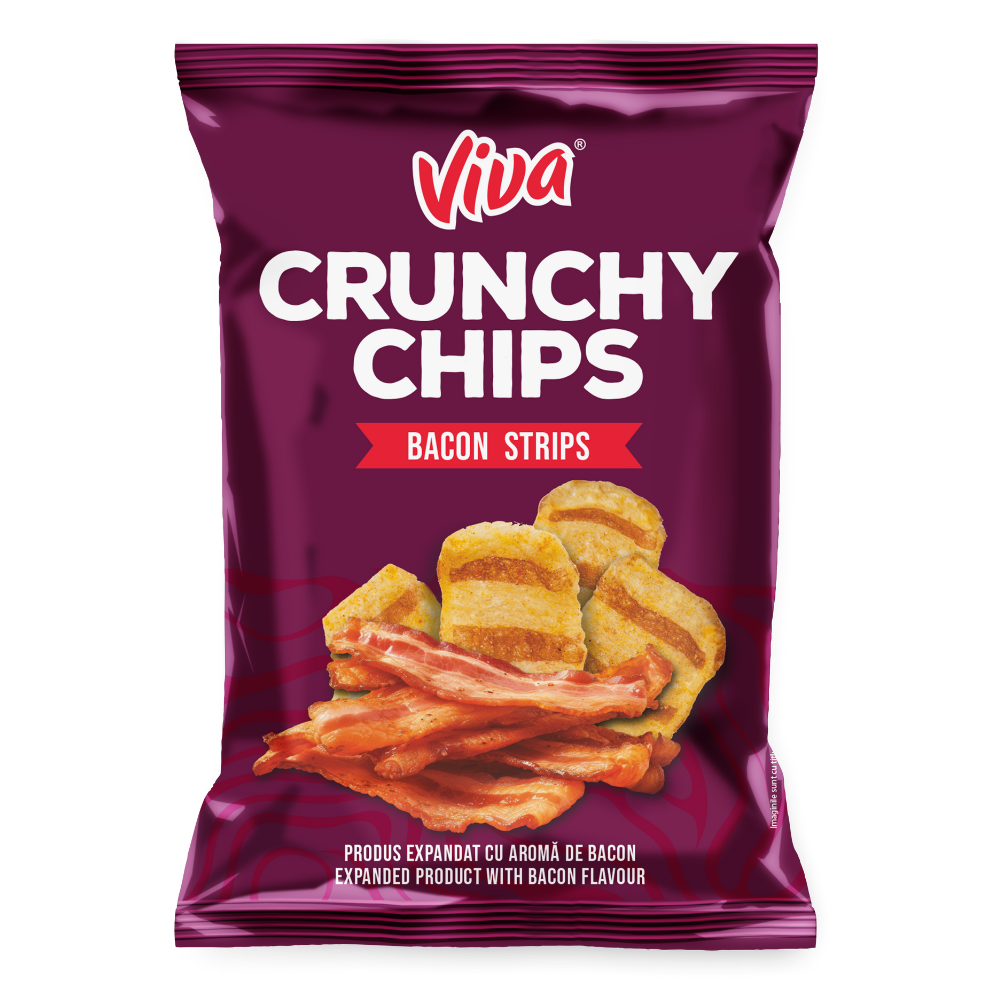 New! VIVA Crunchy Chips - BACON STRIPS - 80g