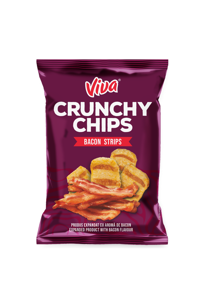 New! VIVA Crunchy Chips - BACON STRIPS - 80g