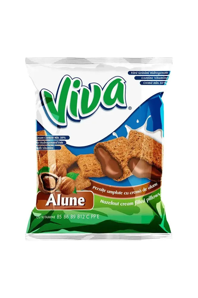 VIVA Snacks – Cream Filled Pillows - HAZELNUT - 200g