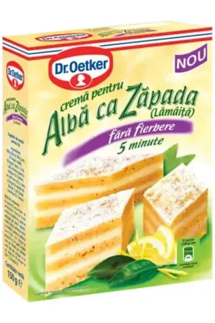 Dr. Oetker - Romanian Cream for Snow White Cake - Alba ca Zapada - 150g - Best by 7.30.2025