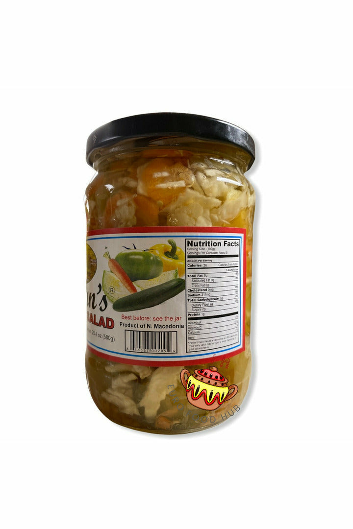 Brian's European Natural Foods - Cocktail Salad - Mixed Pickle - 580g