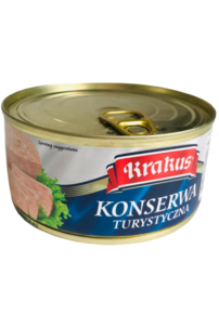 Krakus - Polish Minced Pork & Pork Skin Spiced with Paprika - Konswerwa Turystyczna - 10.5 oz Best by 4.25.2024