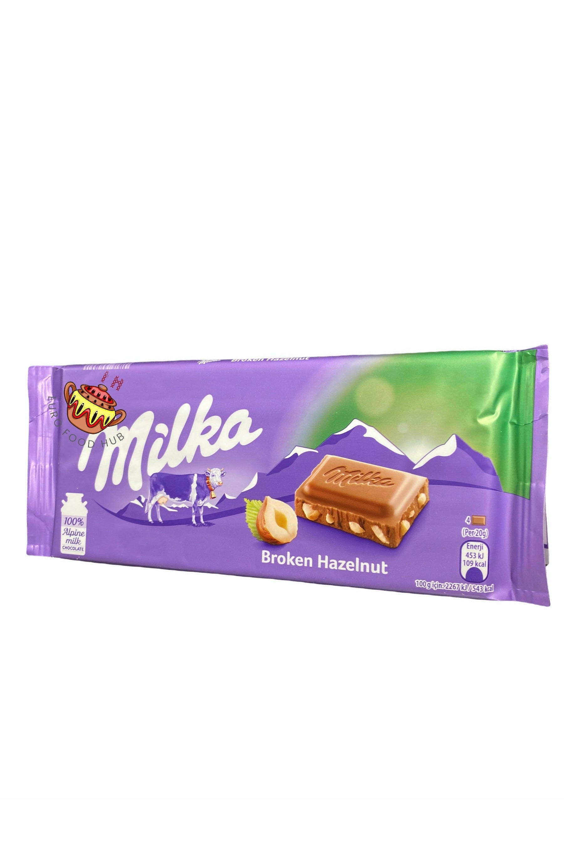 Milka Chocolate - BROKEN HAZEULNUTS - 90g