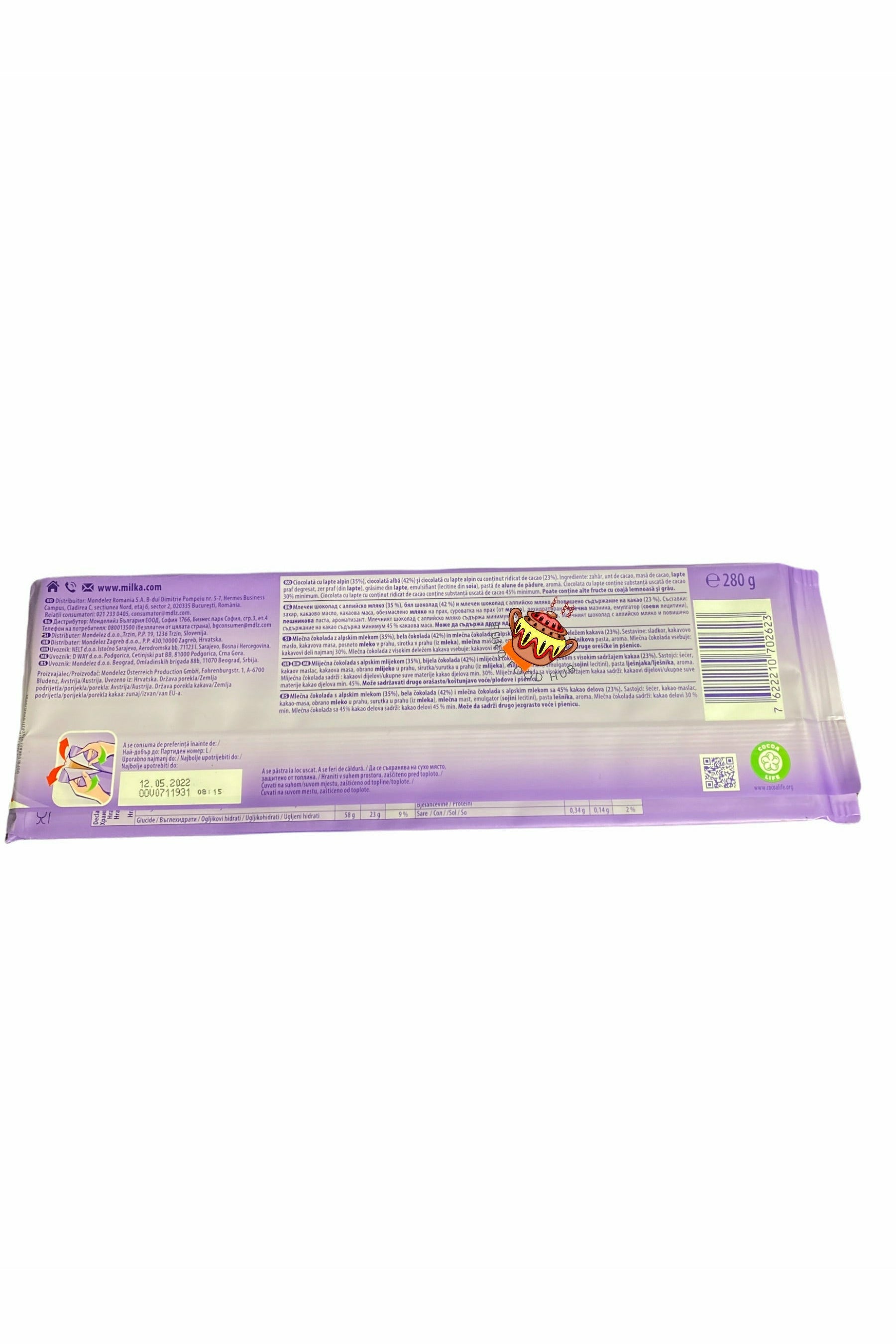 Milka Chocolate - Trioalde Max - 280g